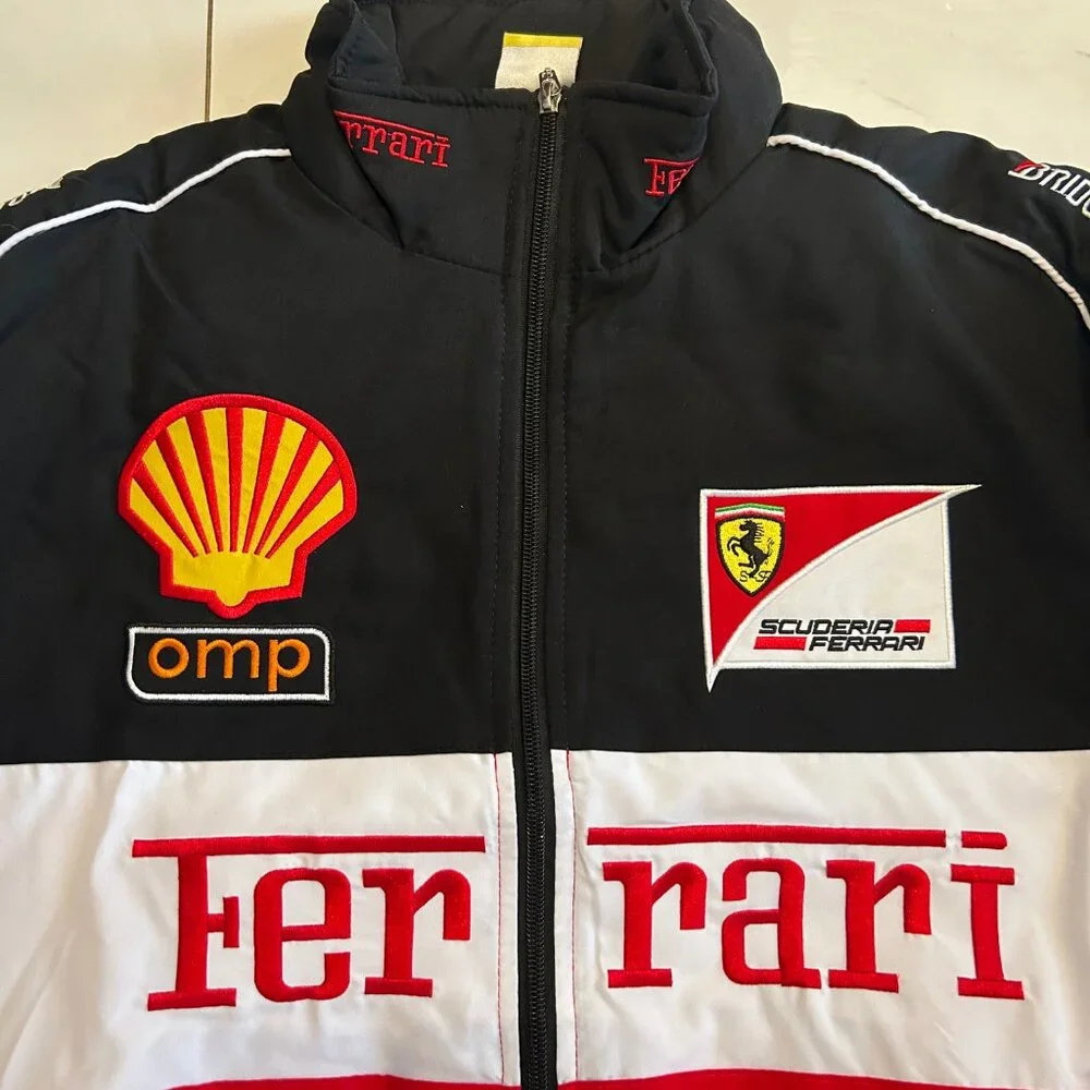 Ferrari Red Black White Racing Jacket - Picture 2 of 7